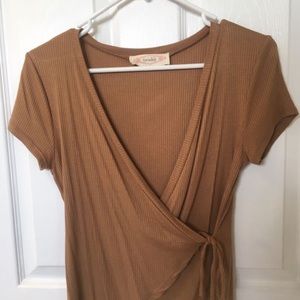 Tan Wrap Shirt